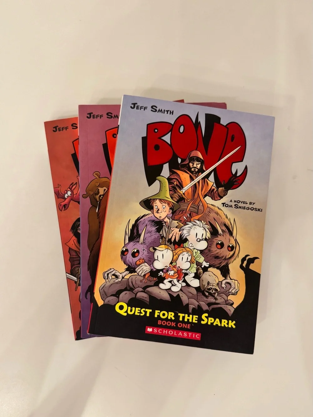 Bone: Quest For The Spark Adventure Books (Book 1, 2, and 3) Scholastic (3-pack)